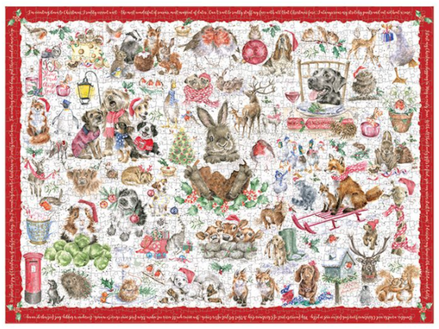 „Country Set Christmas“ Tier-Puzzle 1000 Teile