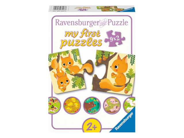 Tiere und ihre Kinder Puzzle 9x2 Teile