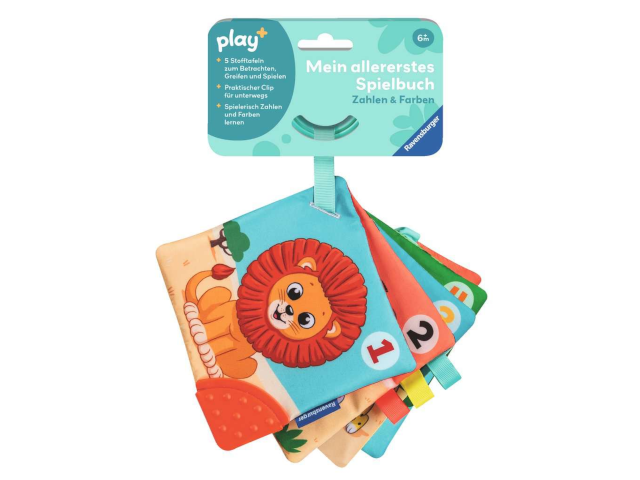 play+ Mein allererstes Spielbuch: Zahlen und Farben (Stoffbuch)