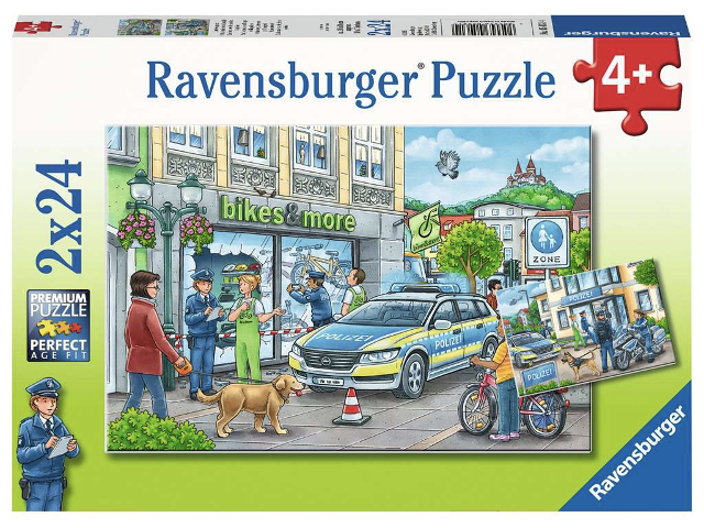 Puzzle 2x24 Teile Unterwegs m. Polizeimeisterin Hannah