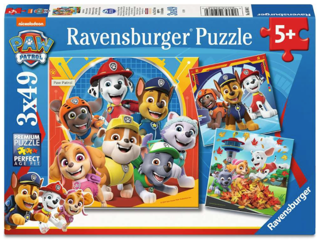Puzzle 3x49 Teile: Paw Patrol