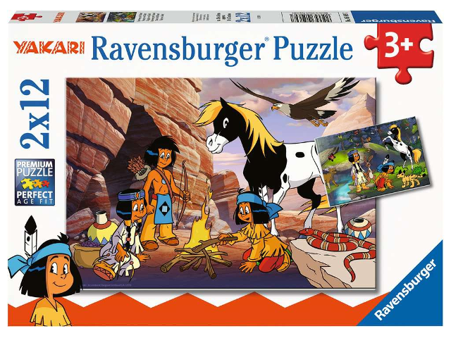 Puzzle 2x12 Teile Unterwegs mit Yakari