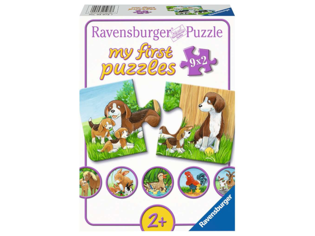 Tierfamilien auf dem Bauernhof 9x2 Teile