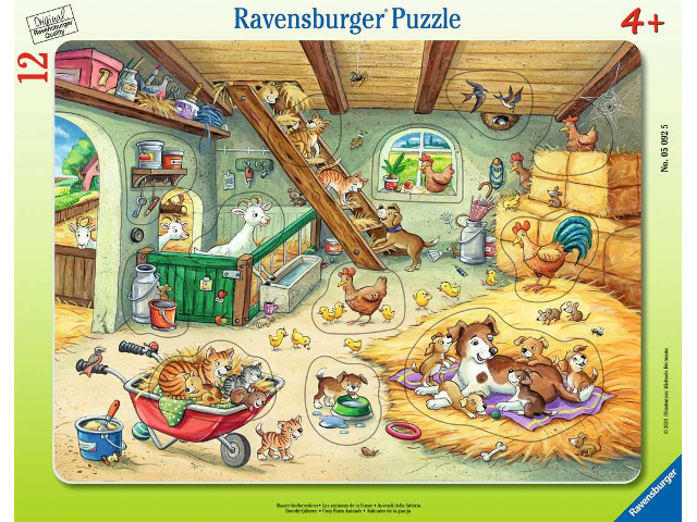 Puzzle 12 Teile Bauernhofbewohner