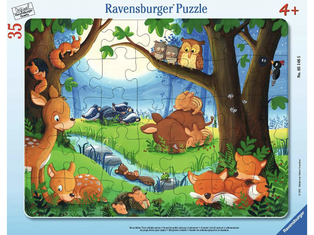 Puzzle 35 Teile Wenn kleine Tiere schlafen