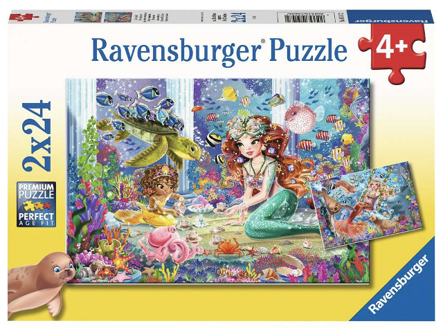Puzzle 2x24 Teile Zauberhafte Meerjungfrauen