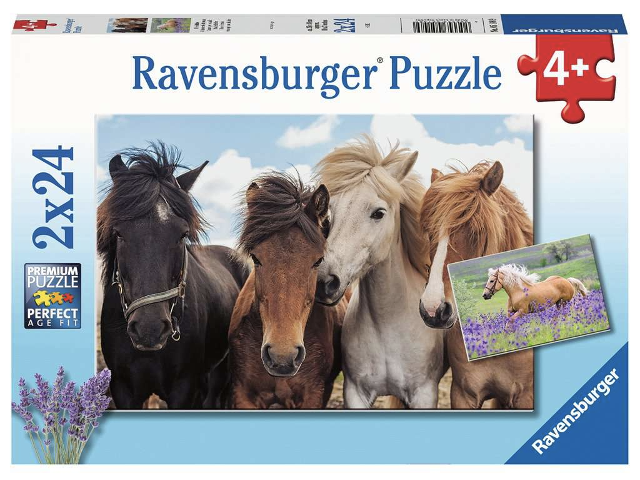 Puzzle 2x24 Teile Pferdeliebe
