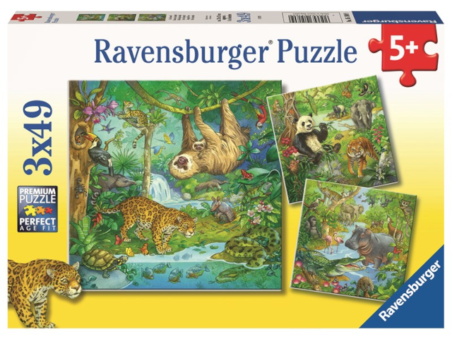 Puzzle Im Urwald 3x49 Teile