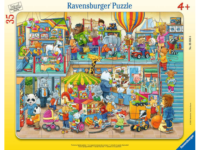 Rahmenpuzzle Tierischer Spielzeugladen 35 Teile
