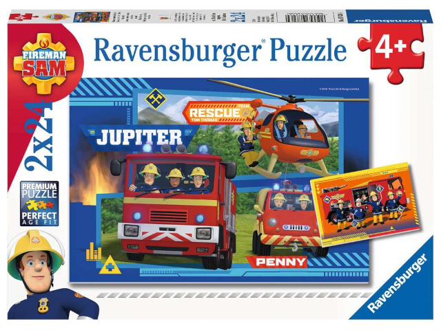 Puzzle 2x24 Teile Wasser marsch mit Sam