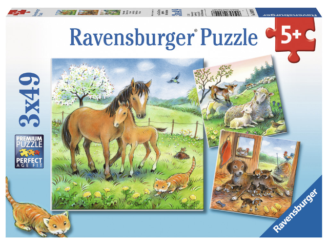 Puzzle 3x49 Teile Kuschelzeit