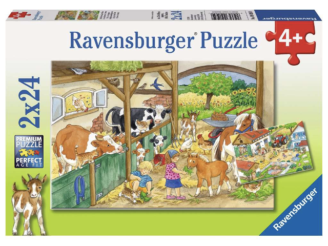 Puzzle 2x24 Teile Fröhliches Landleben