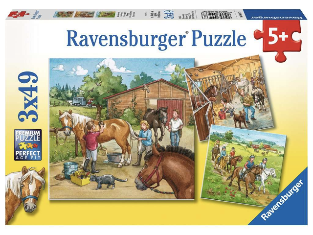 Puzzle 3x49 Teile Mein Reiterhof