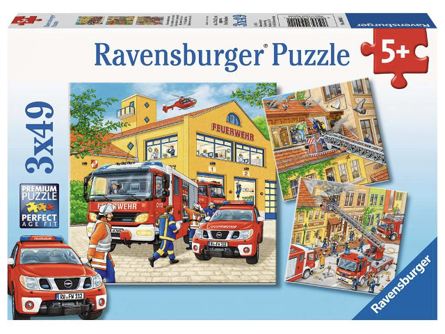Puzzle 3x49 Teile Feuerwehreinsatz