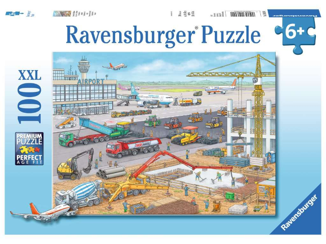Puzzle 100 Teile Baustelle am Flughafen