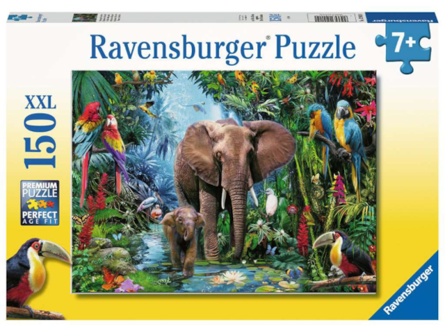 Puzzle 150 Teile: Dschungelelefanten
