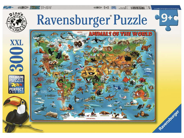 Puzzle 300 Teile Tiere rund um die Welt