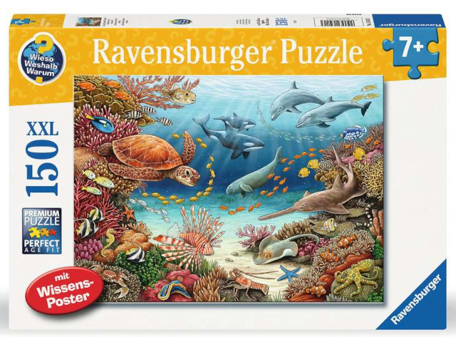 Puzzle 150 Teile: Meerestiere am Korallenriff