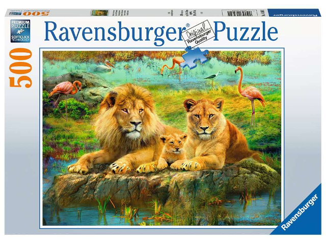 Puzzle 500 Teile Löwen in der Savanne