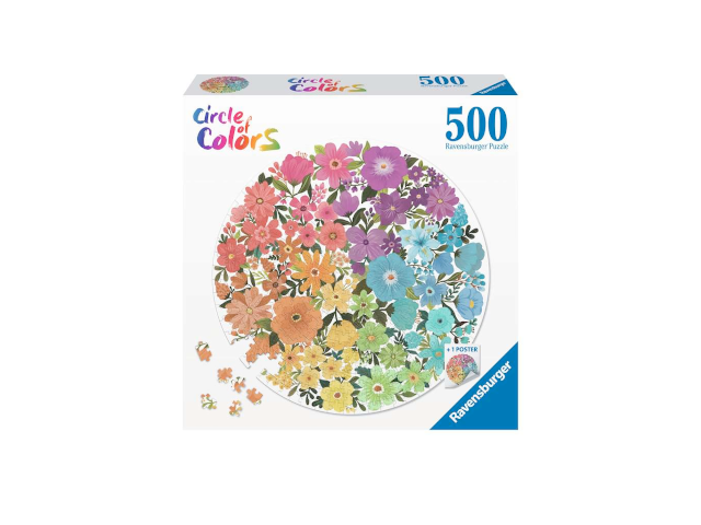 Puzzle 500 Teile Circle of colors-Flowers