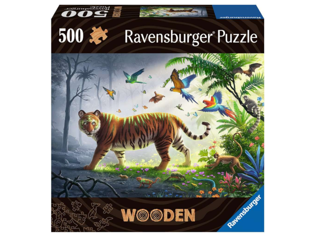 Holzpuzzle 500 Teile - Tiger im Dschungel