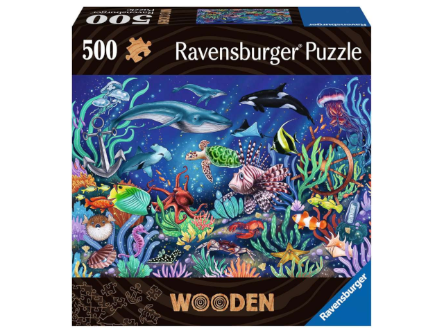 Holzpuzzle 500 Teile - Unten im Meer