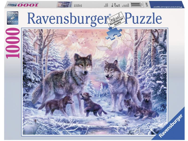 Puzzle 1000 Teile Arktische Wölfe