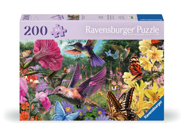 Puzzle 200 Teile XL Hummingbirds & Butterflies