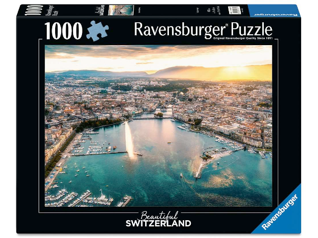 Puzzle 1000 Teile: Sunset in Geneva