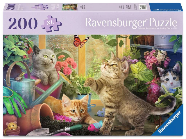 Puzzle 200 Teile: verspielte Kätzchen