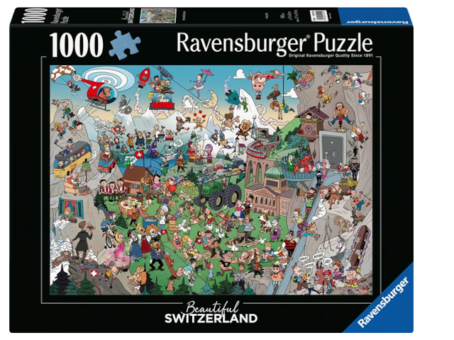 Puzzle 1000 Teile: Wimmelbild Schweiz