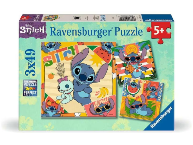 Puzzle 3x49 Teile Disney Stitch