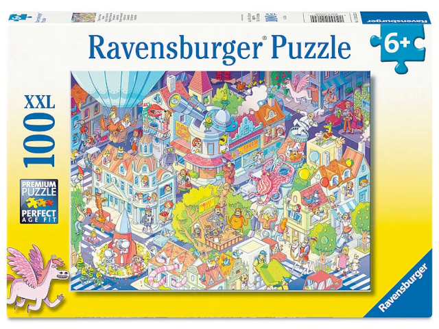 Puzzle 100 Teile: Trubel in Chaoshausen