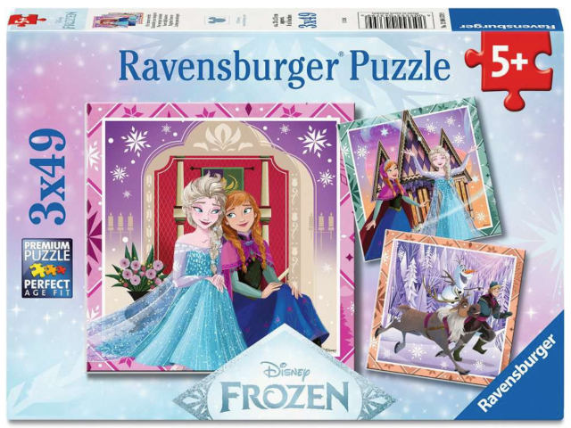 Puzzle 3x49 Teile - Disney Die Eiskönigin