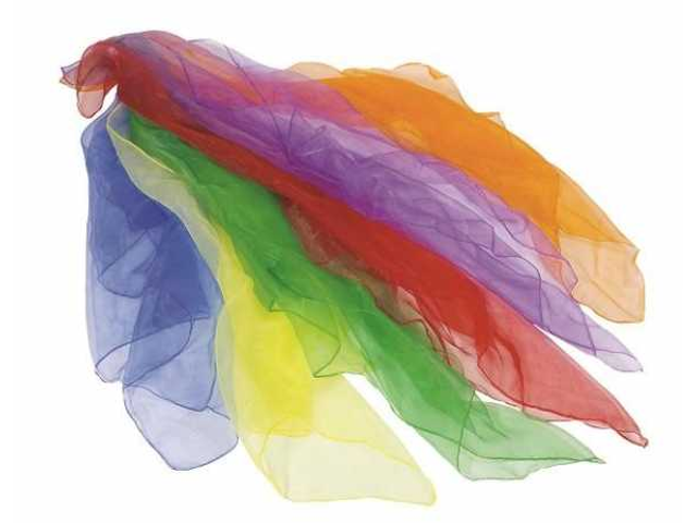 bunte Jongliertücher, 6er Set