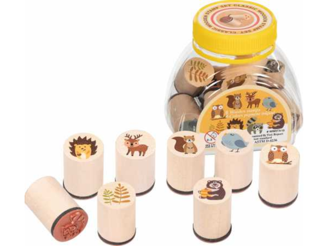 Stempel Waldtiere (8 Stempel) mit Stempelkissen