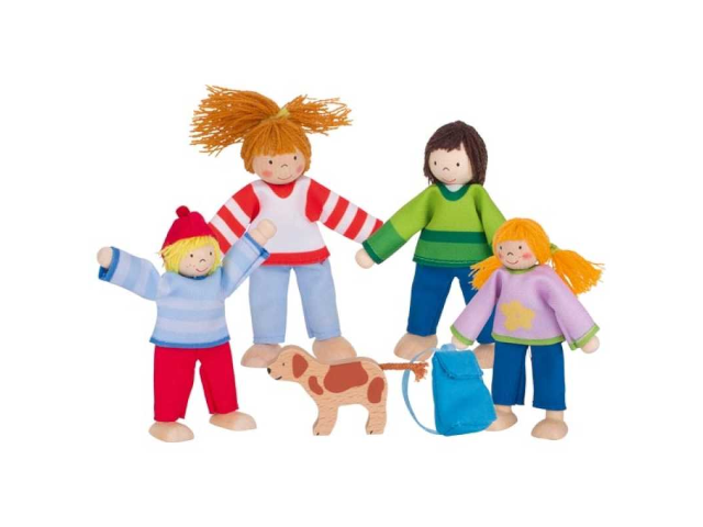 Biegepuppen Camping-Familie