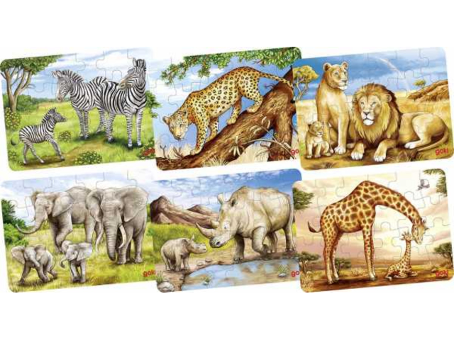 Mini Puzzle afrikanische Tiere 24 Teile