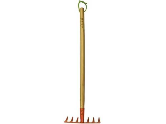 Gartenharke aus Holz/Metall