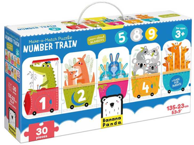 Puzzle `Make-a-Match Number Train`