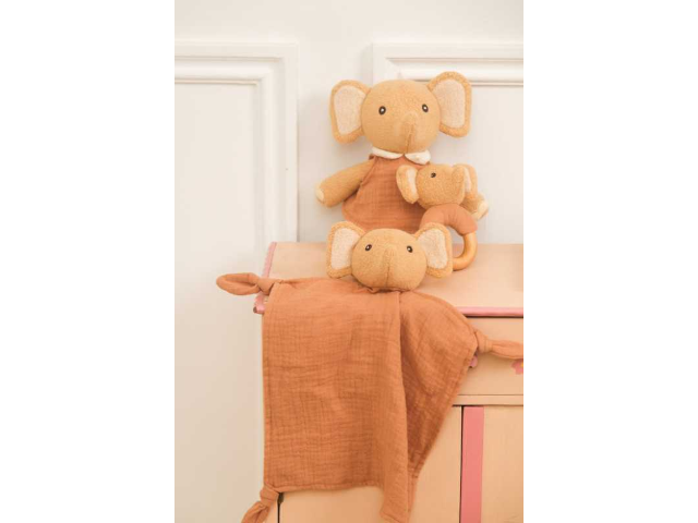 Elefant Ollie Schmusetuch und Rassel