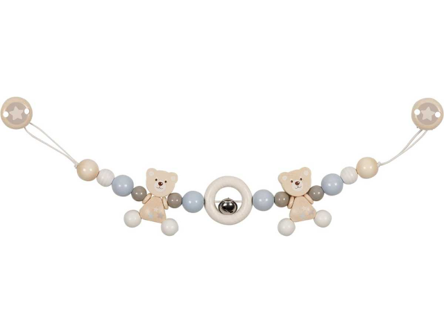 Kinderwagenkette Bär mit Clips