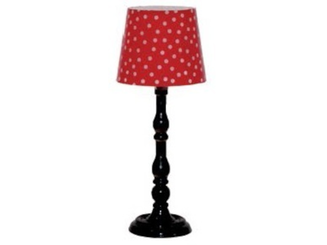 Stehlampe LED schwarz und rot