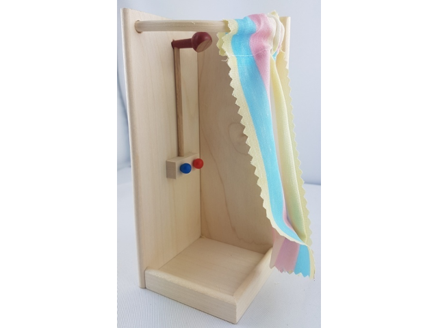 Dusche mit Vorhang `Rustikal`