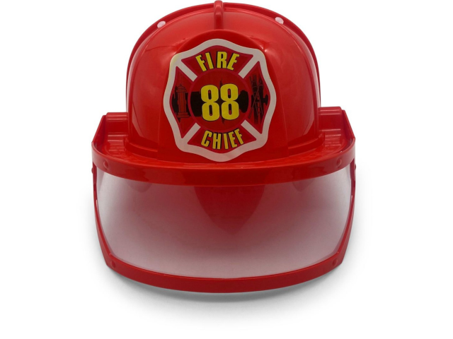 Feuerwehrhelm m. Visier rot