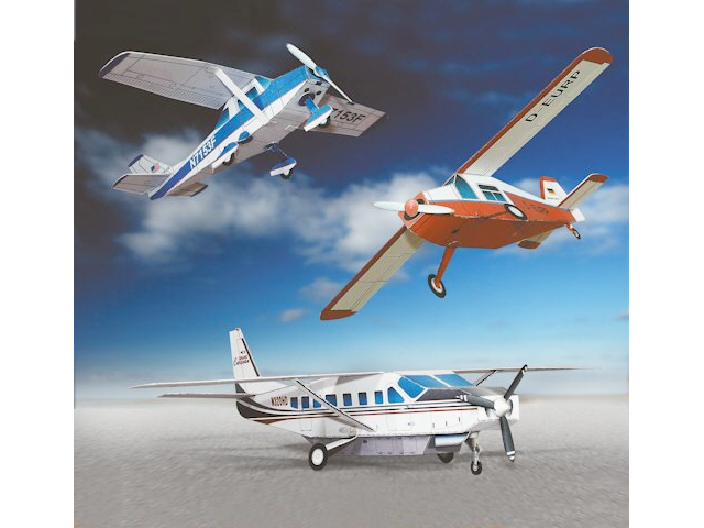 3 kleine Flugzeuge - Schreiber-Bogen