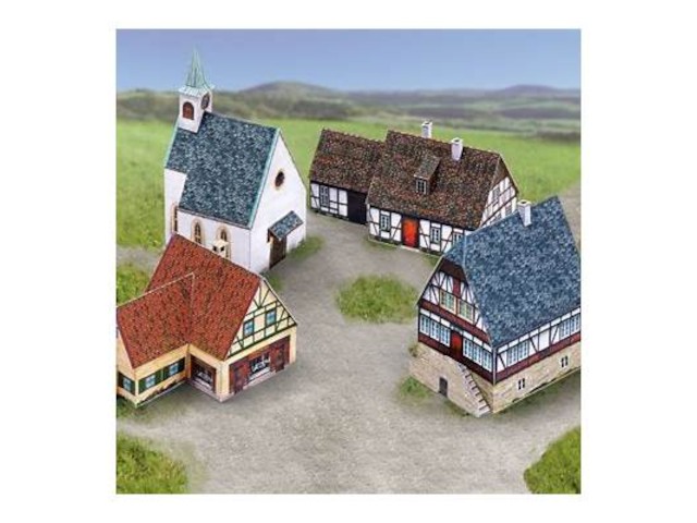 kleines Dorf-Ensemble – Schreiber-Bogen leicht - 0