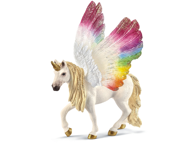 Geflügeltes Regenbogeneinhorn