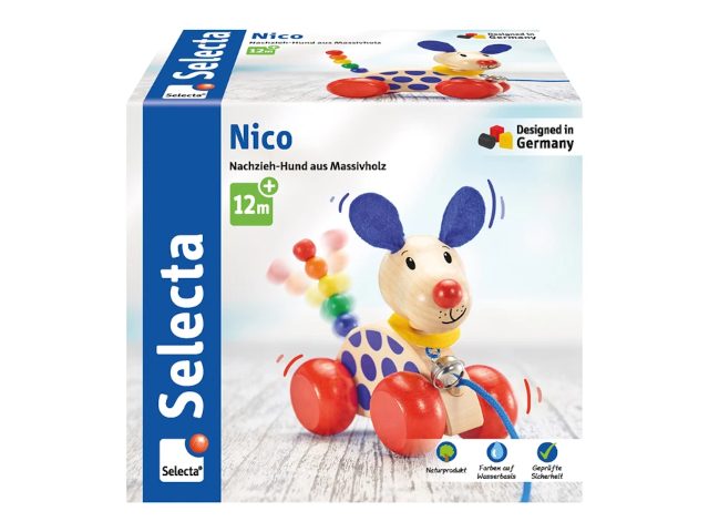 Nachzieh-Hund Nico 12cm