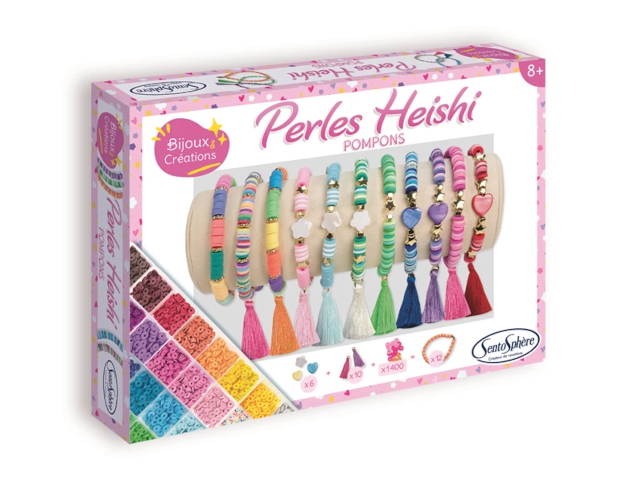 Perlen Heishi Pompons